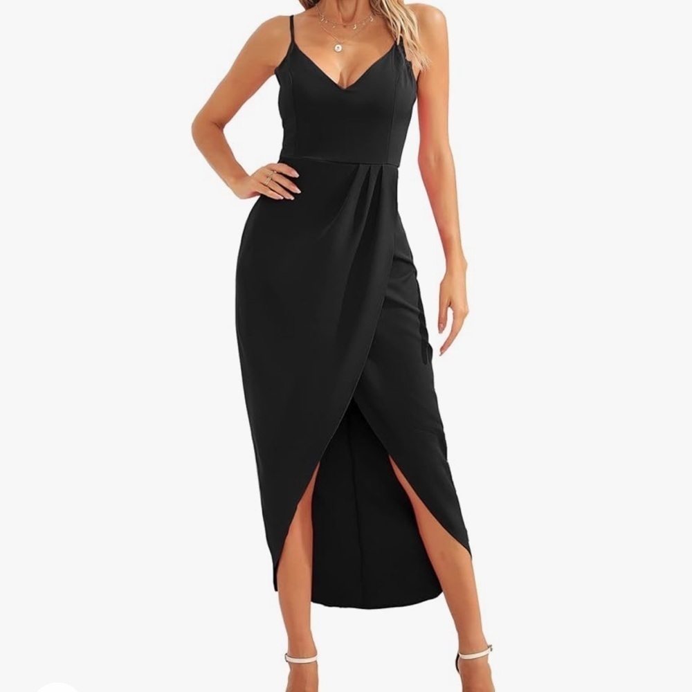 Aigeman Spaghetti Straps Sexy Backless Maxi Dress